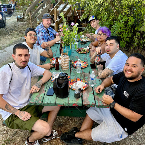big group of happy guests at Emerald Farm Tours